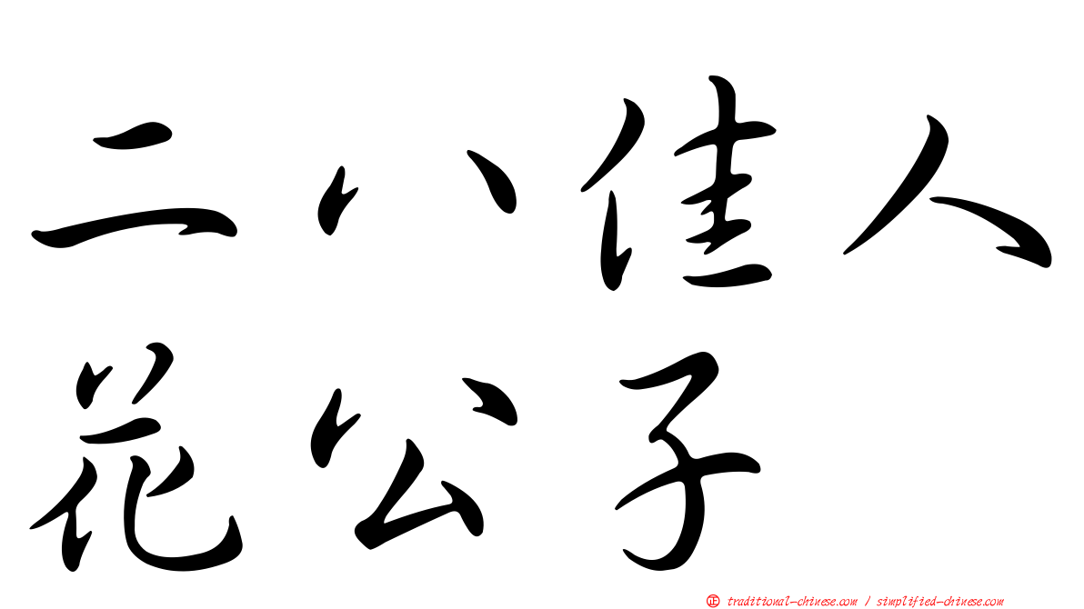 二八佳人花公子
