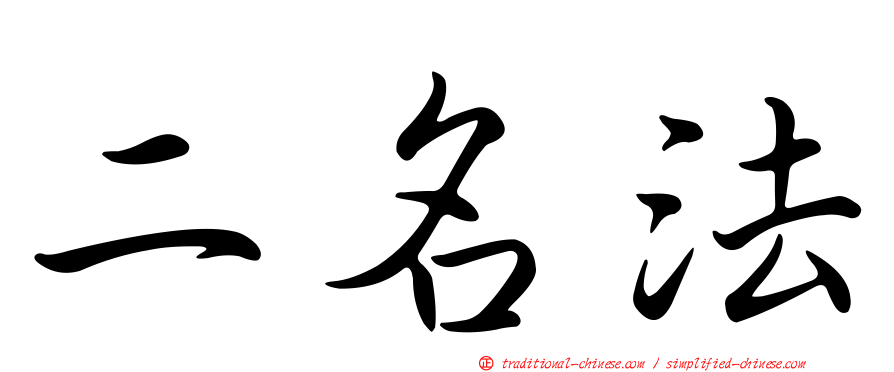 二名法