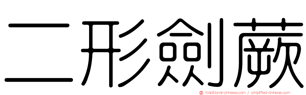 二形劍蕨