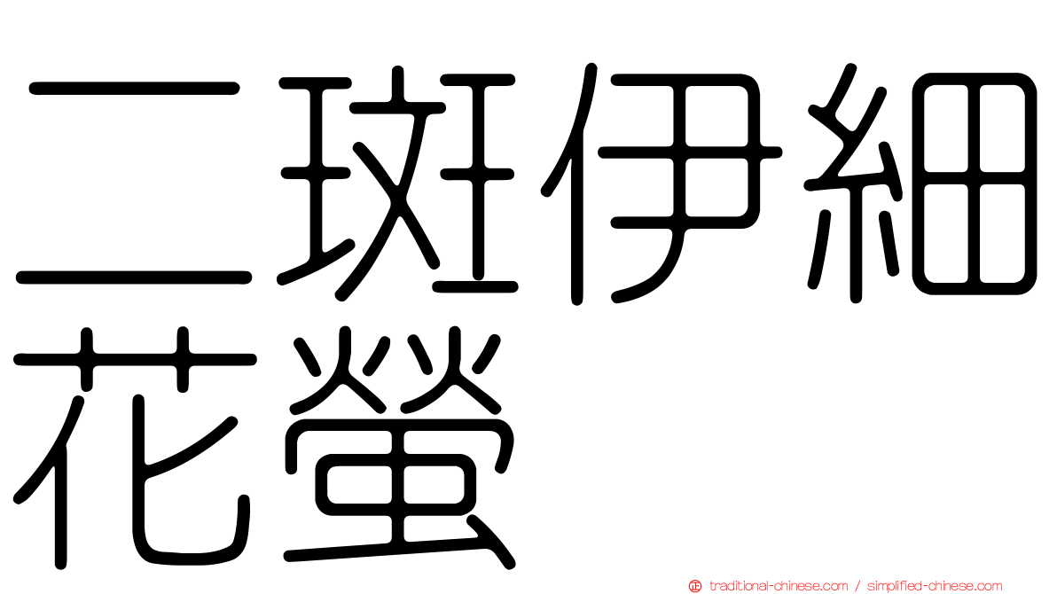 二斑伊細花螢
