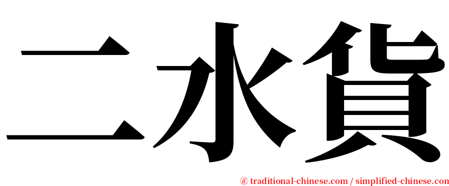 二水貨 serif font