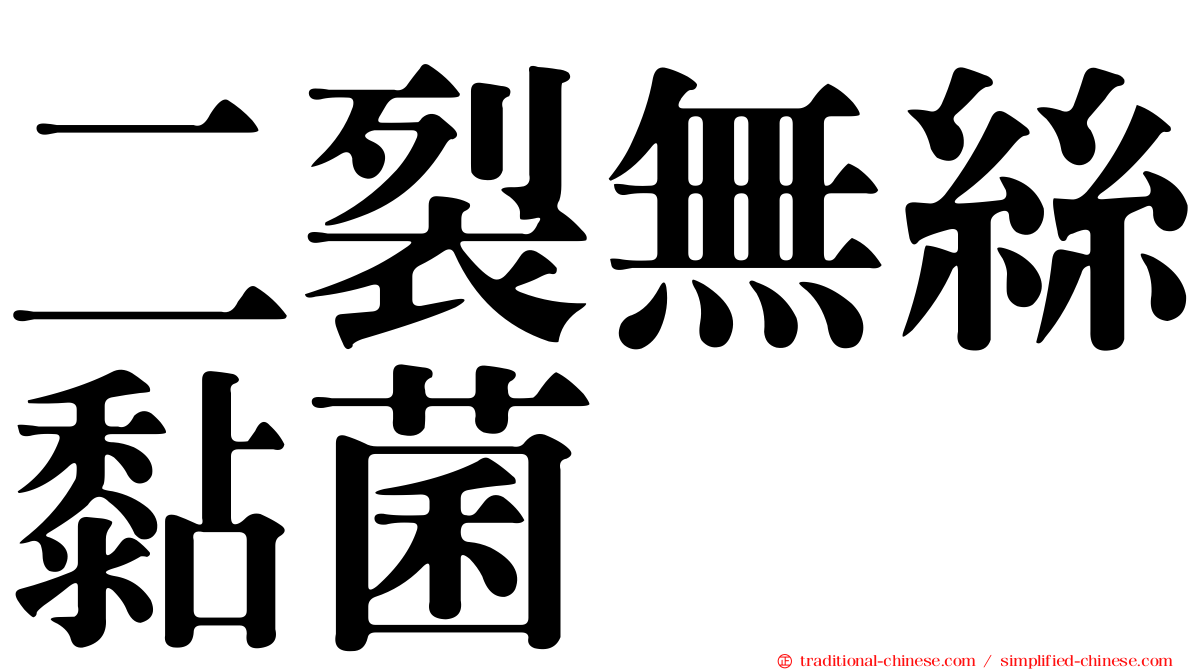 二裂無絲黏菌