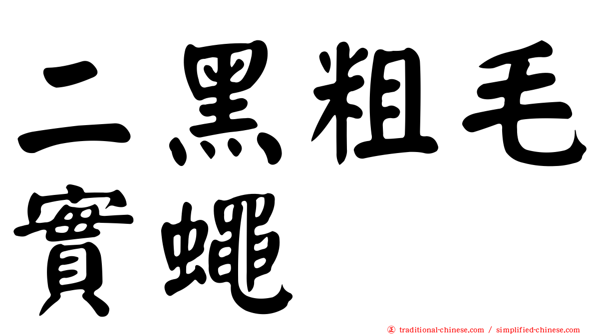 二黑粗毛實蠅