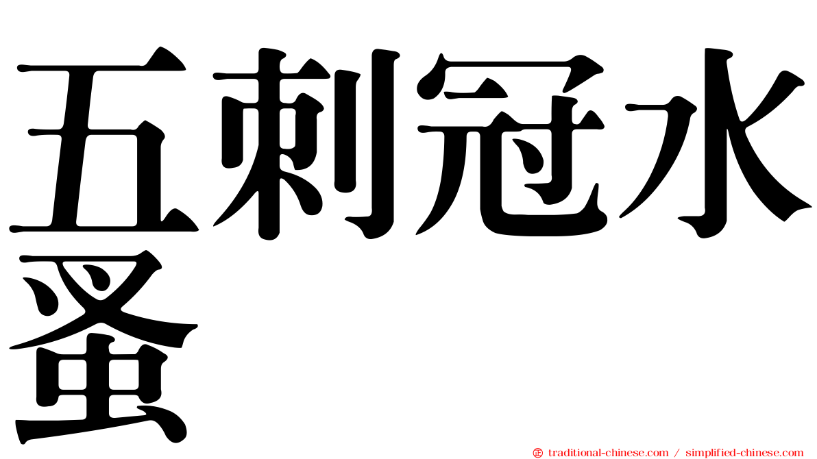 五刺冠水蚤