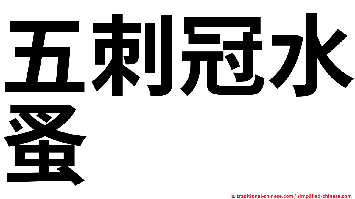 五刺冠水蚤