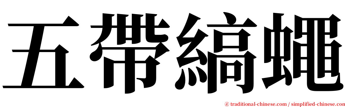 五帶縞蠅 serif font