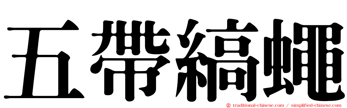 五帶縞蠅