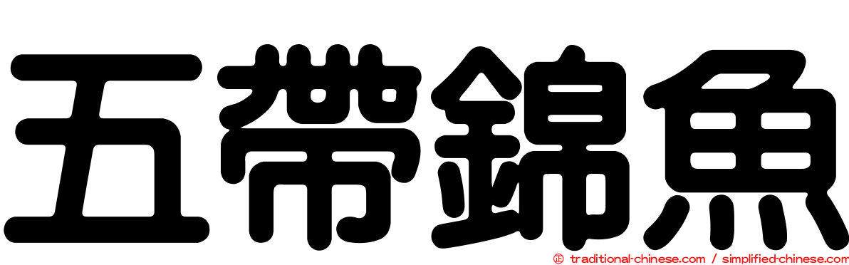 五帶錦魚
