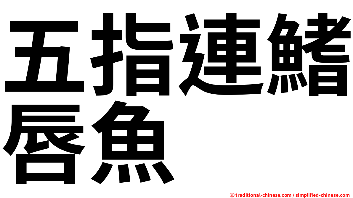 五指連鰭唇魚