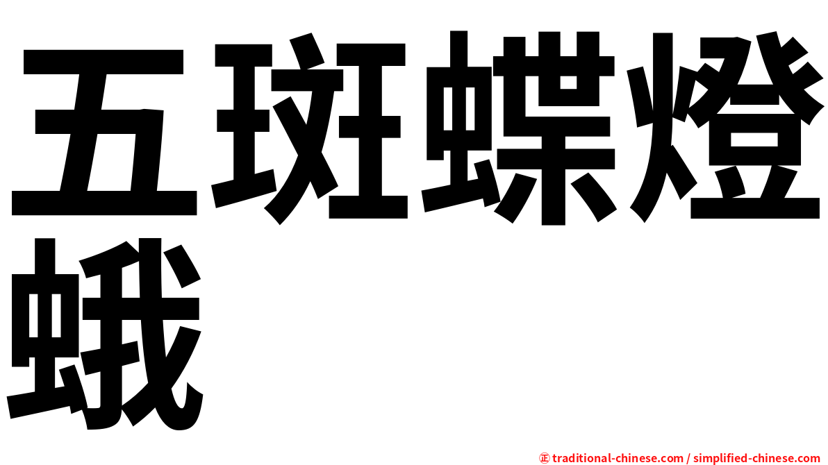 五斑蝶燈蛾