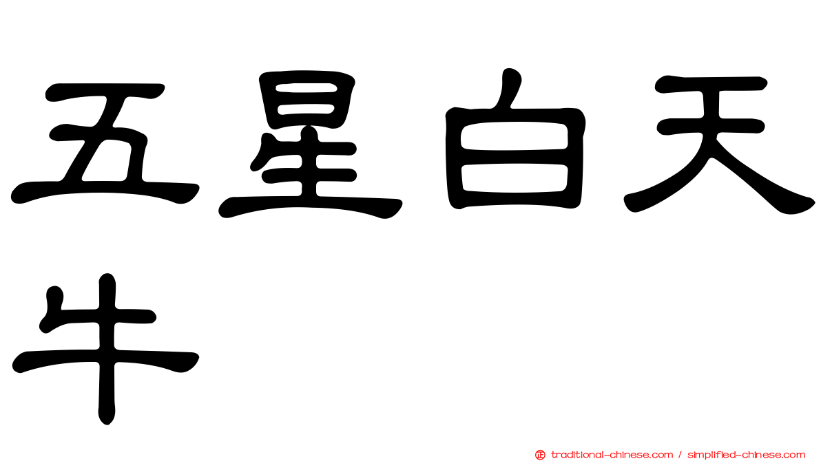 五星白天牛