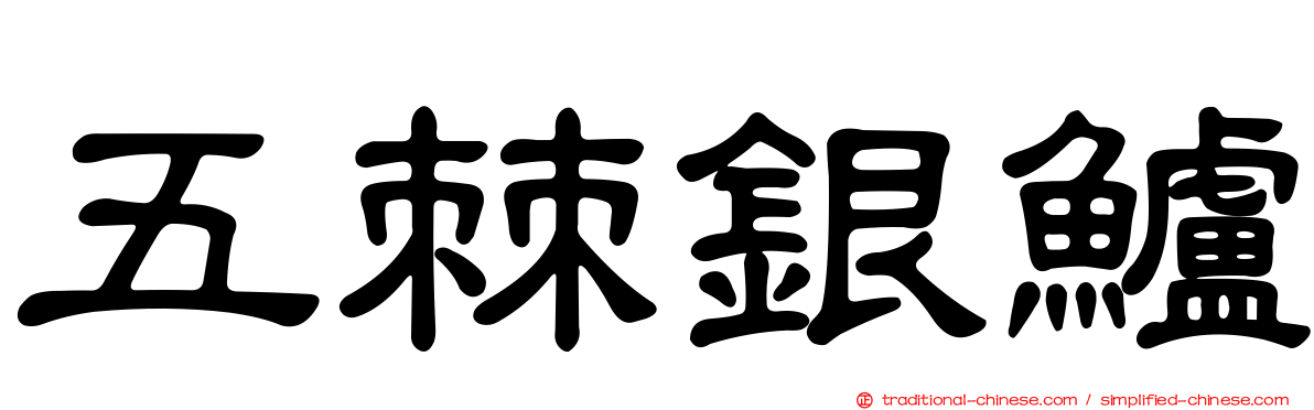 五棘銀鱸