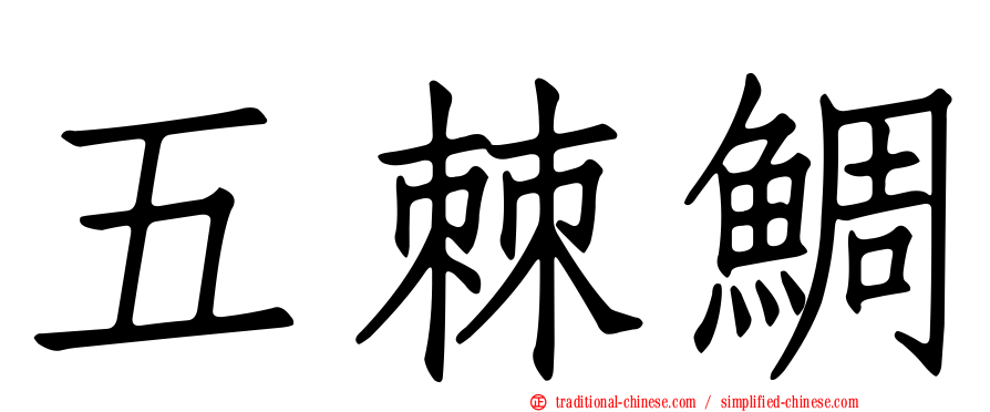 五棘鯛