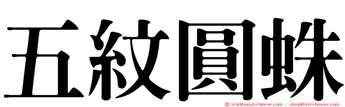 五紋圓蛛