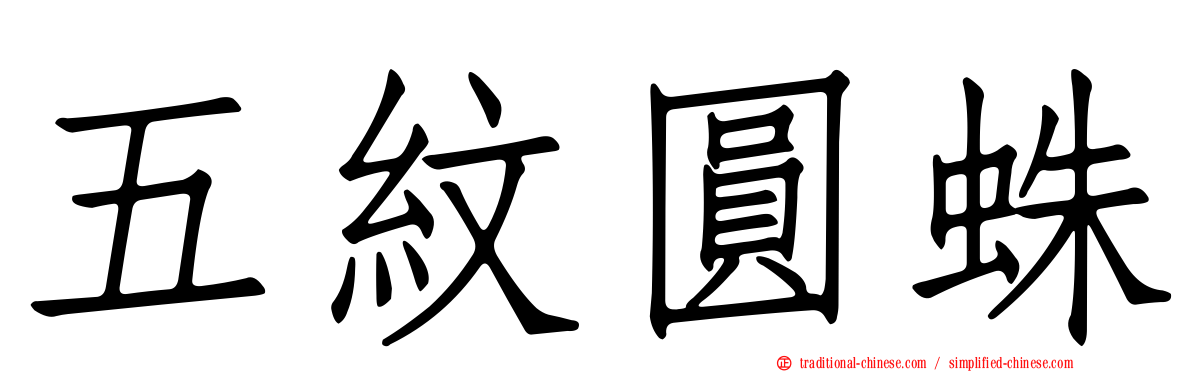 五紋圓蛛