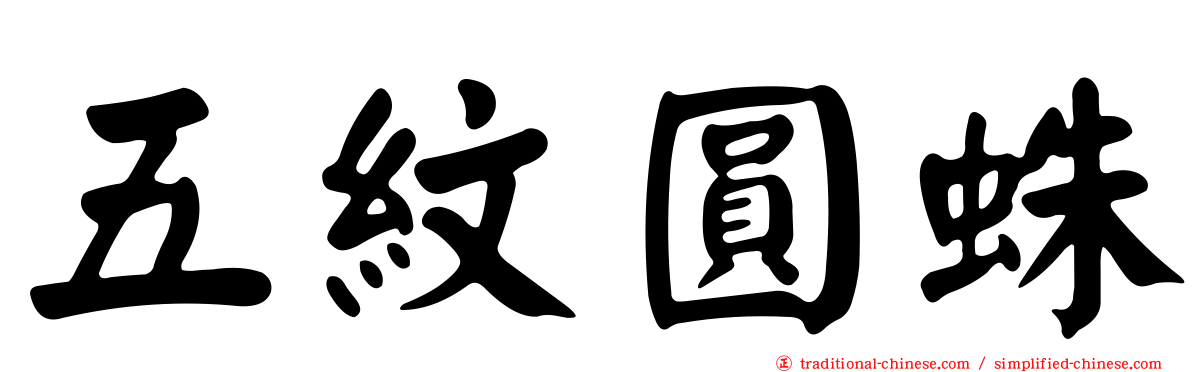 五紋圓蛛