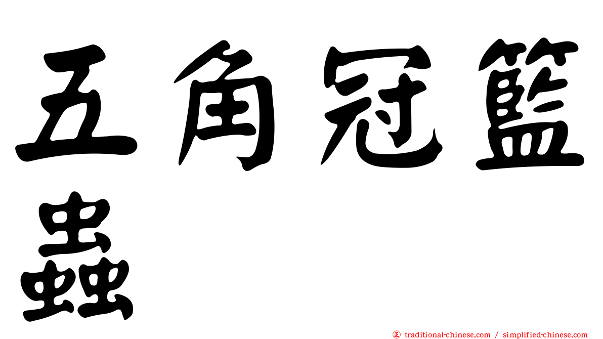 五角冠籃蟲