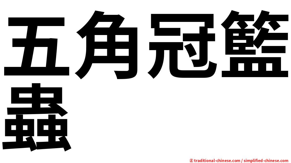 五角冠籃蟲