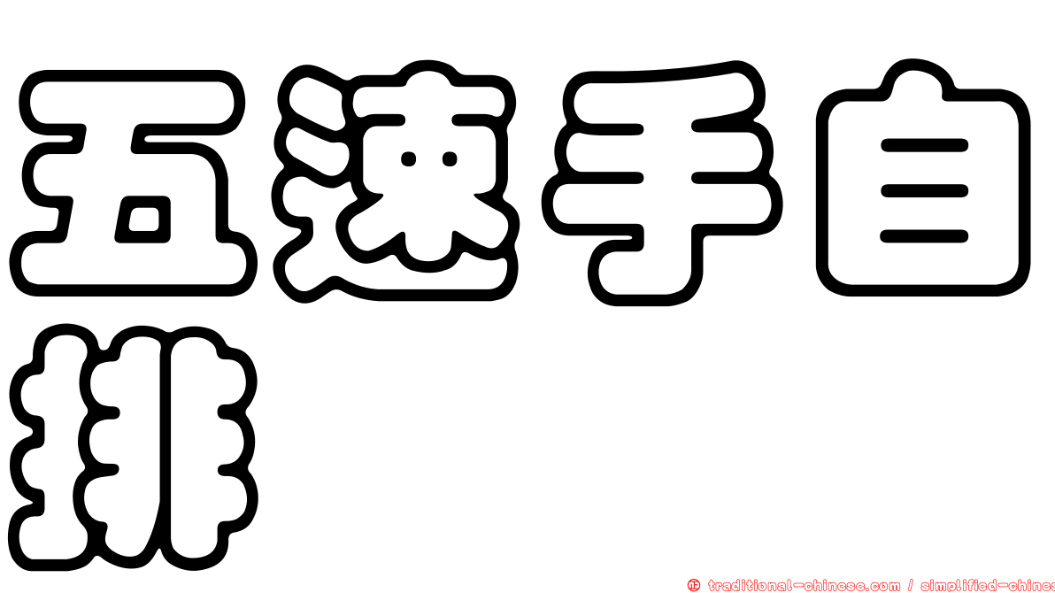 五速手自排