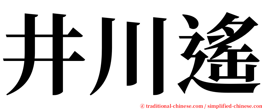 井川遙 serif font