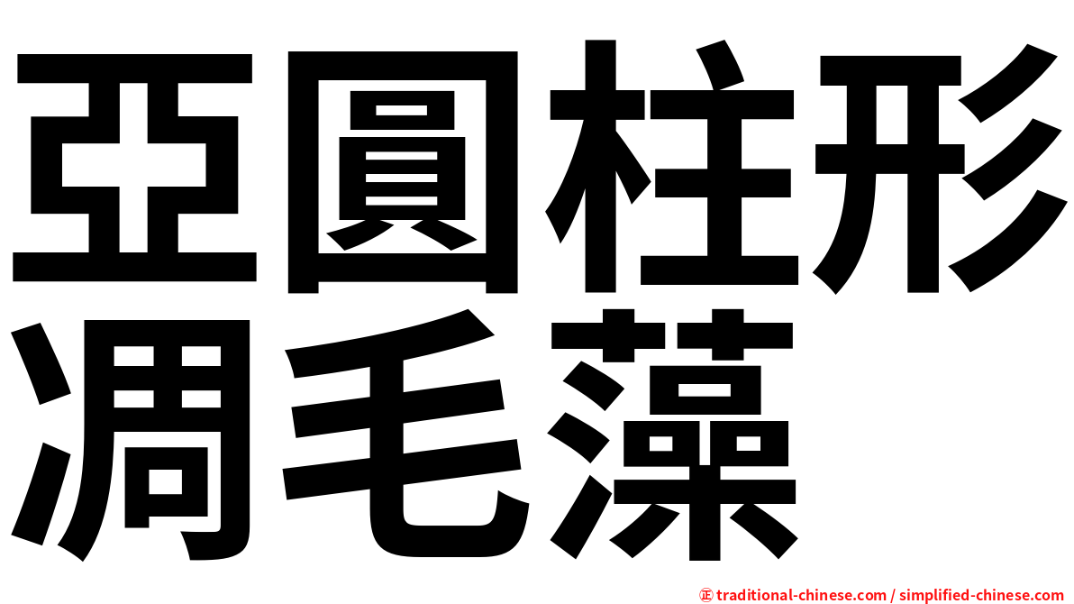 亞圓柱形凋毛藻