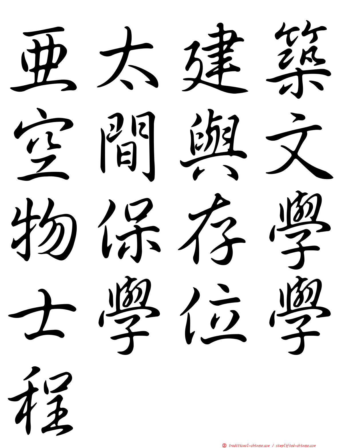亞太建築空間與文物保存學士學位學程