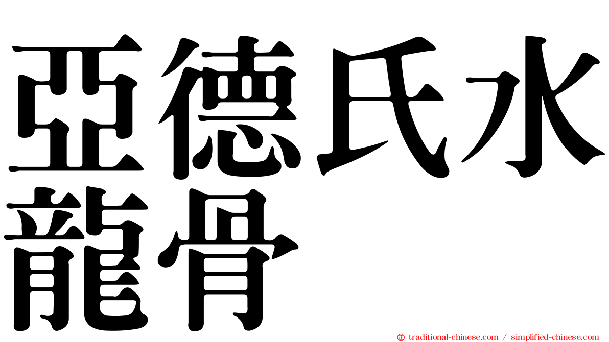亞德氏水龍骨