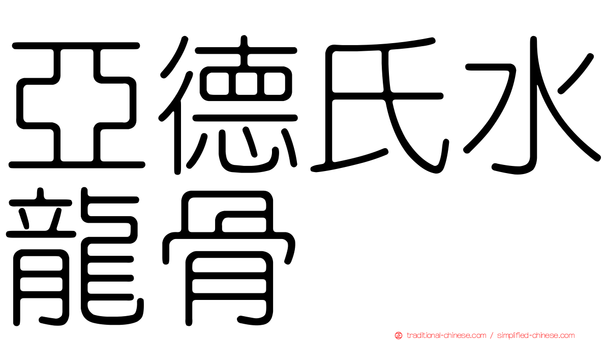 亞德氏水龍骨