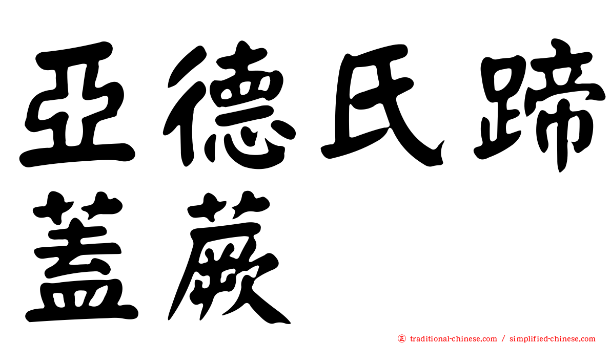 亞德氏蹄蓋蕨