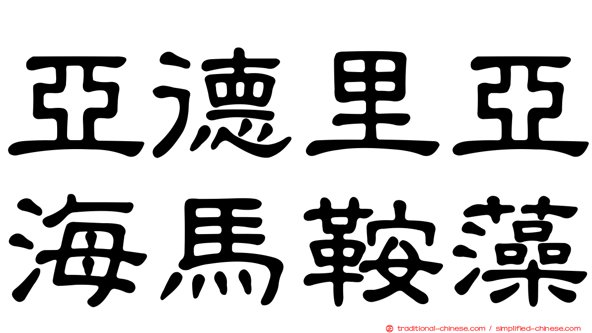 亞德里亞海馬鞍藻