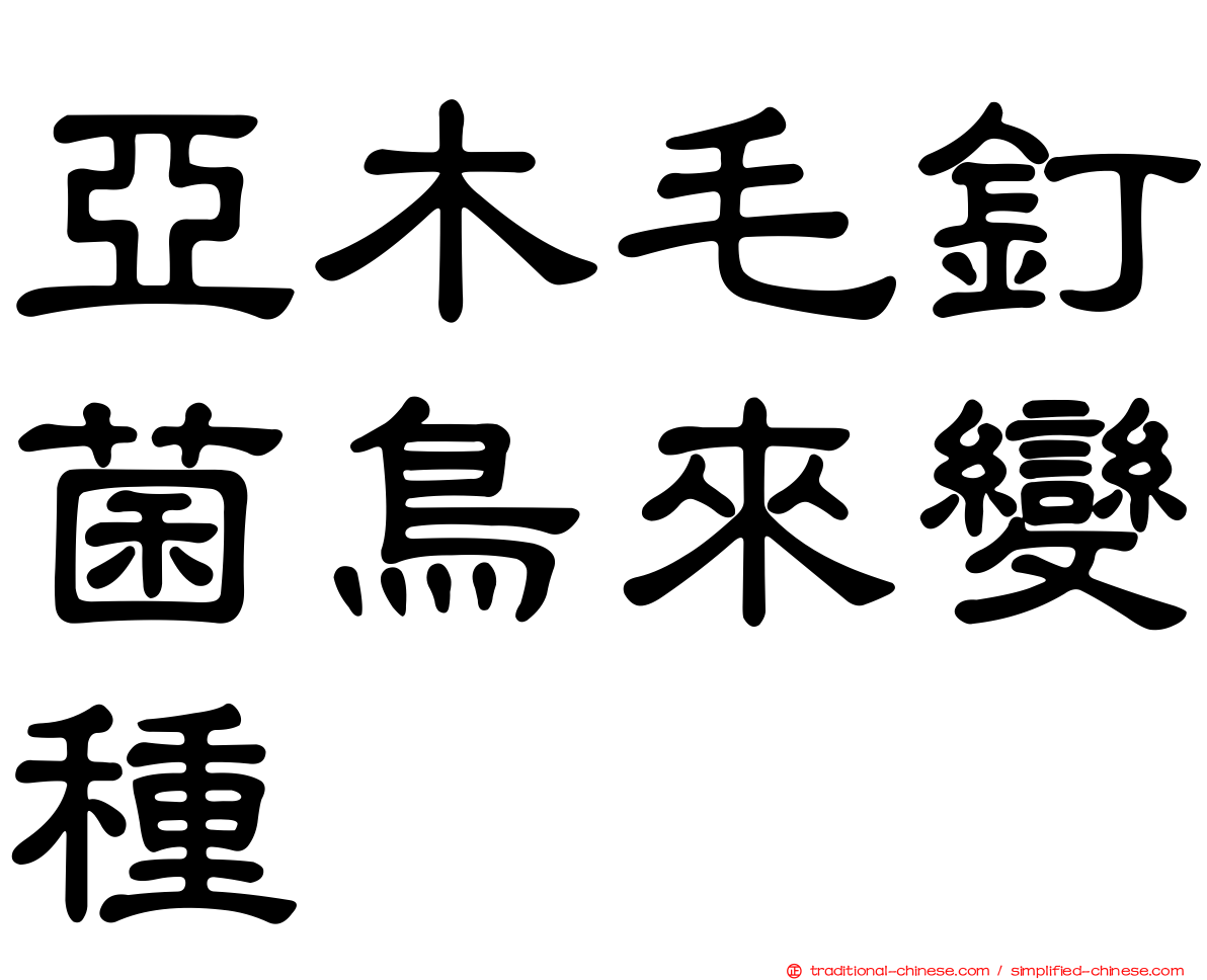 亞木毛釘菌鳥來變種