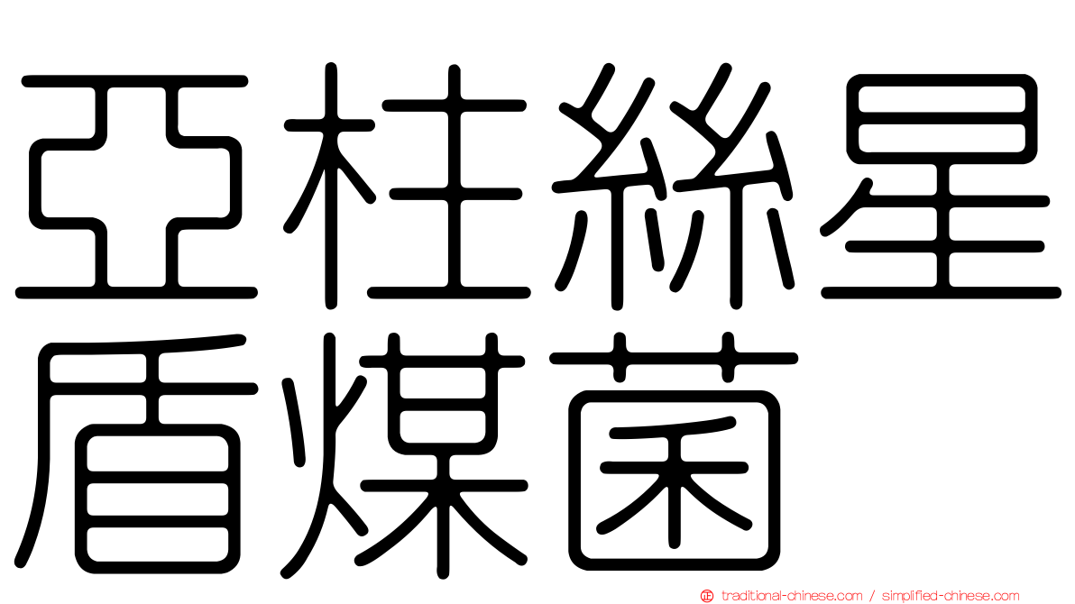 亞柱絲星盾煤菌