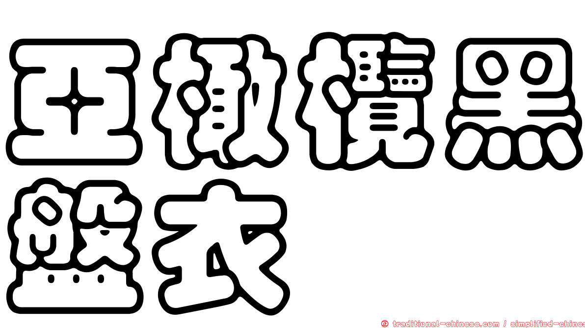 亞橄欖黑盤衣