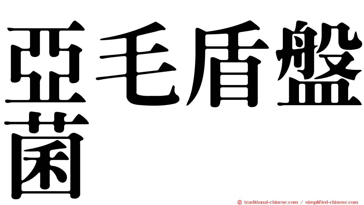 亞毛盾盤菌