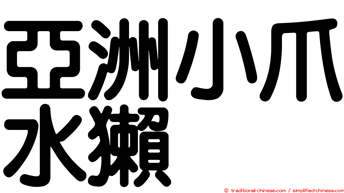 亞洲小爪水獺