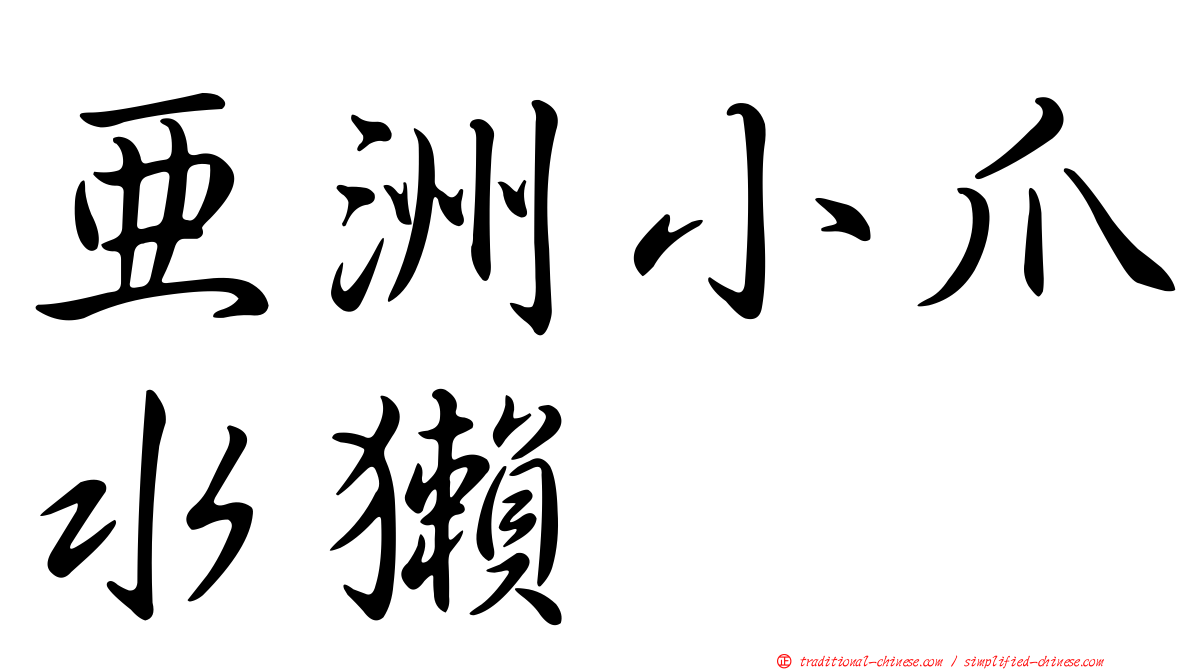 亞洲小爪水獺