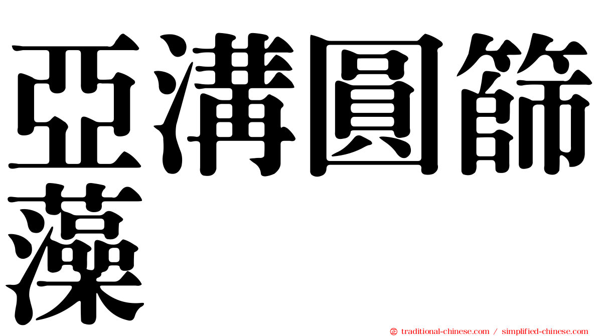 亞溝圓篩藻
