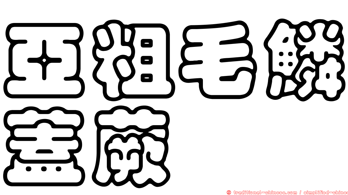 亞粗毛鱗蓋蕨
