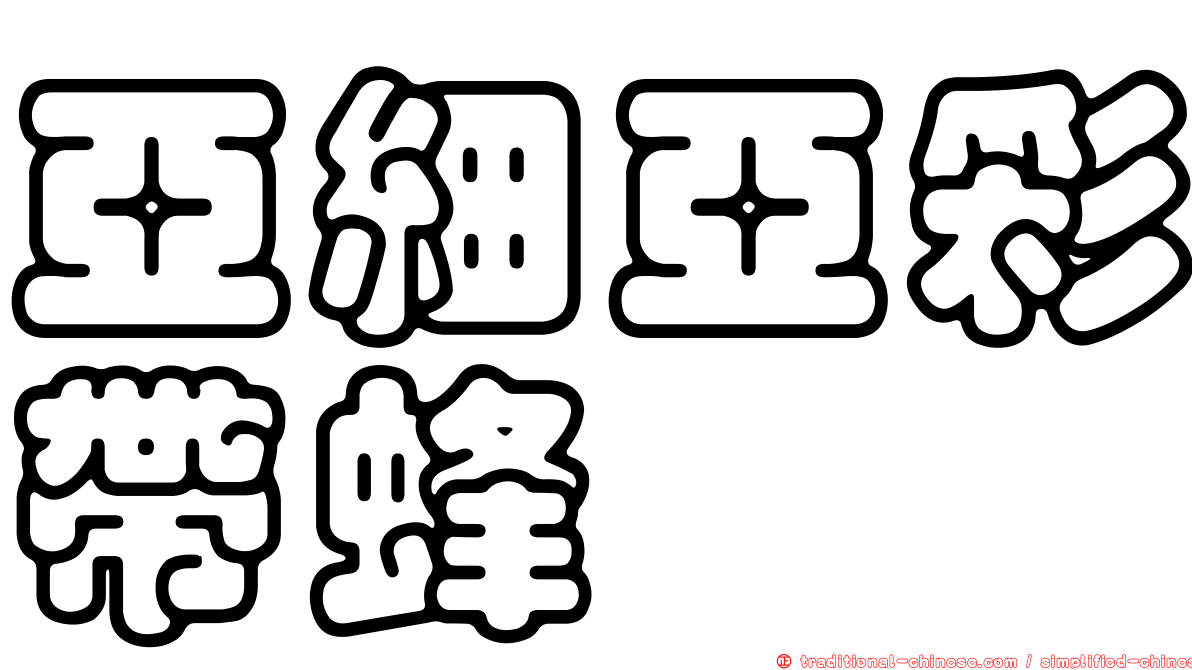 亞細亞彩帶蜂