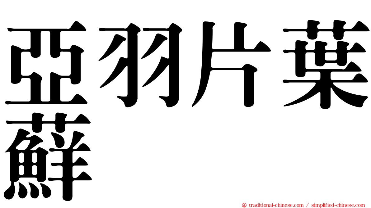 亞羽片葉蘚