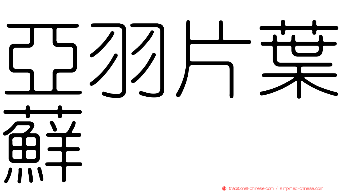 亞羽片葉蘚