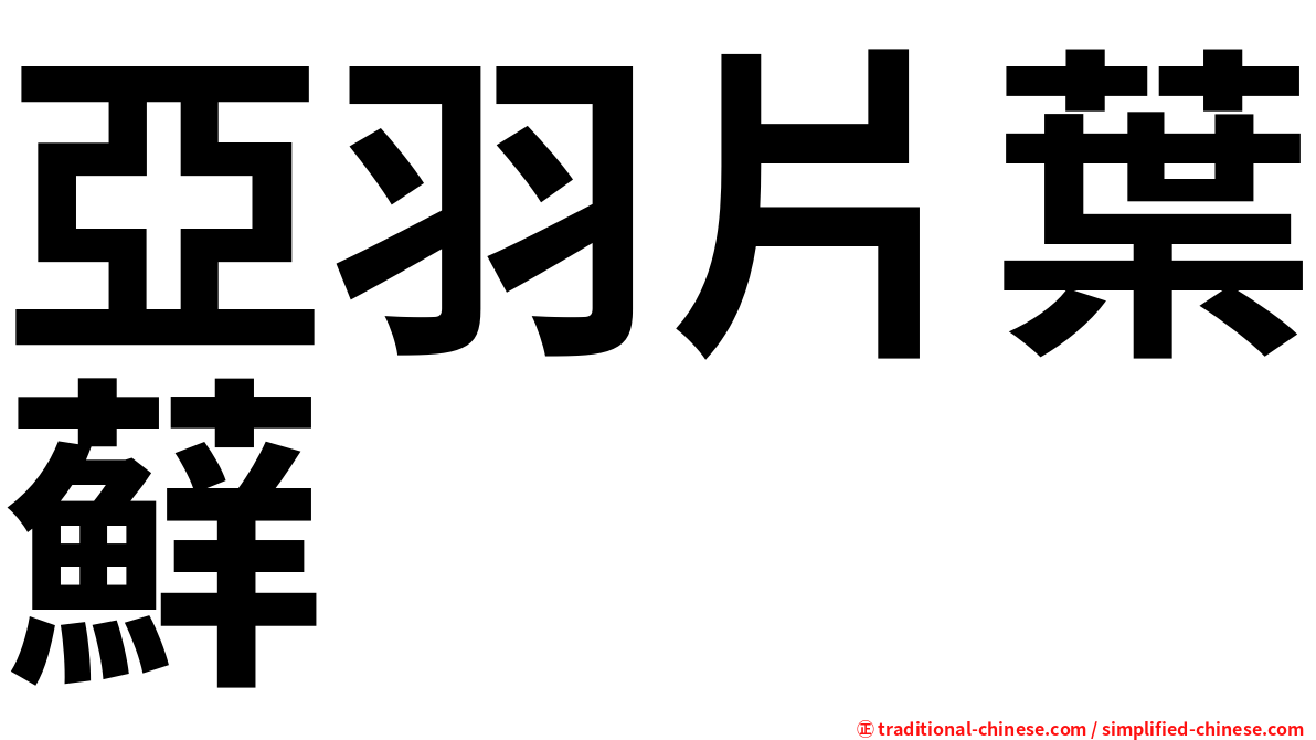 亞羽片葉蘚