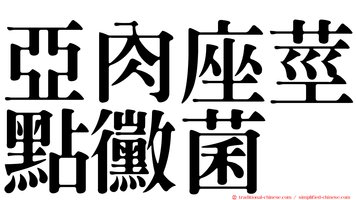 亞肉座莖點黴菌