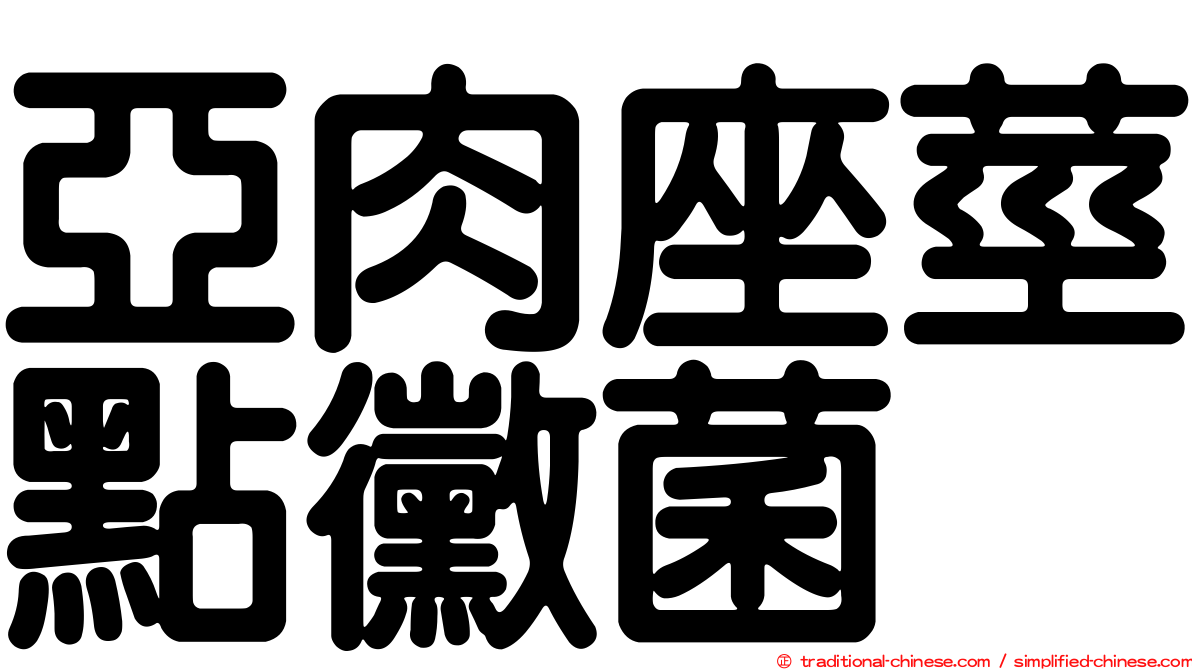 亞肉座莖點黴菌