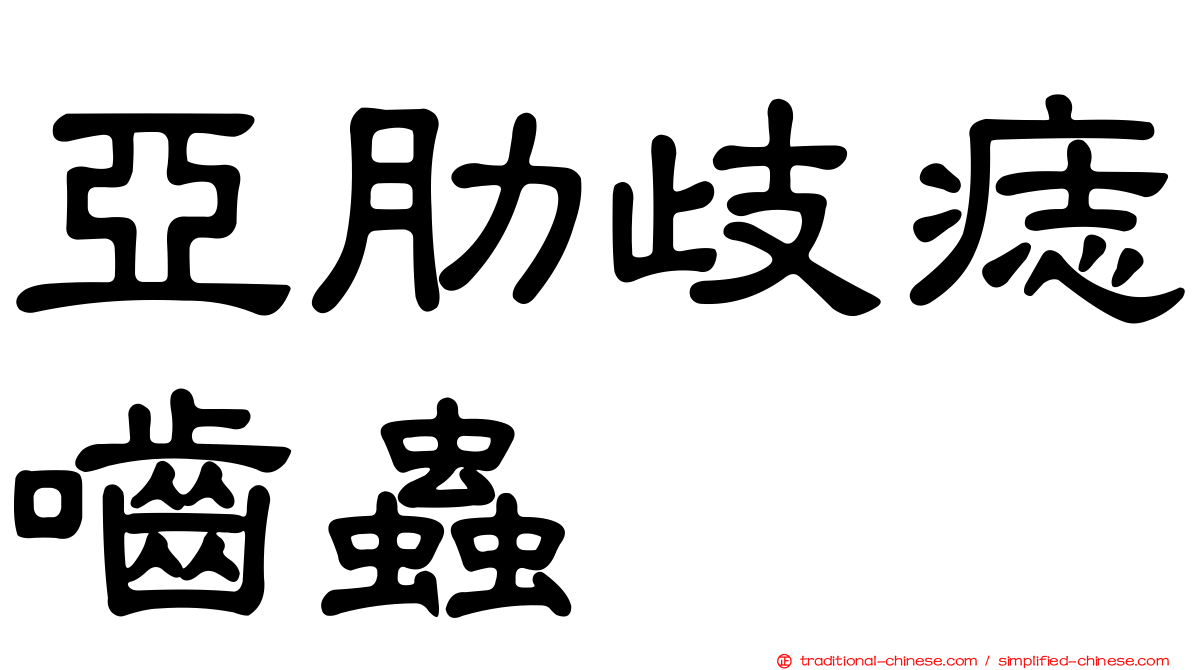 亞肋歧痣嚙蟲