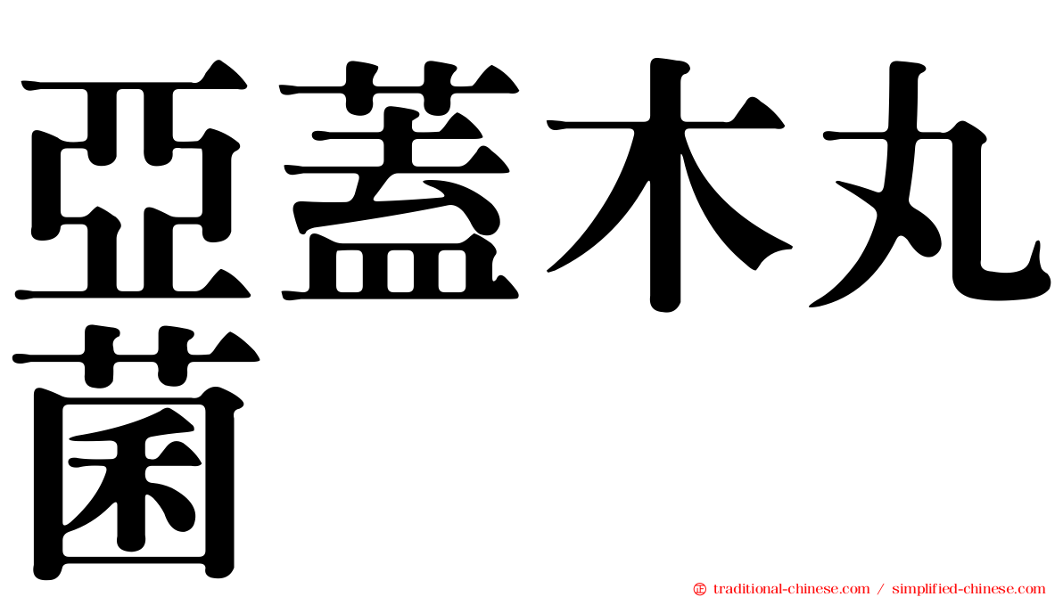 亞蓋木丸菌