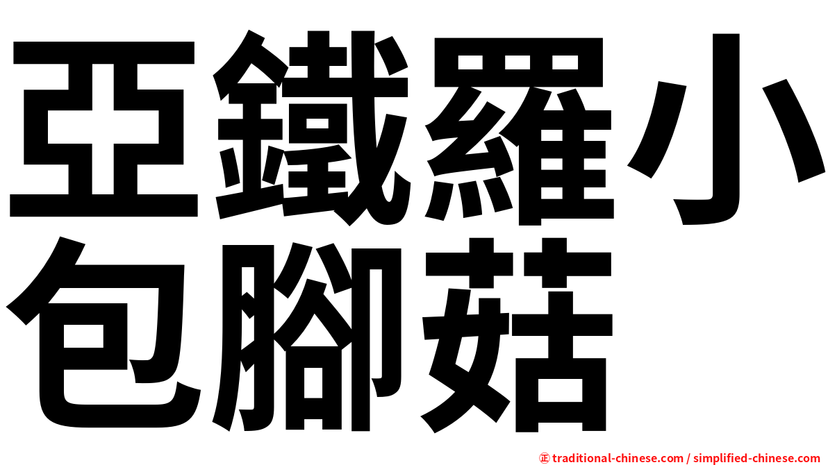 亞鐵羅小包腳菇