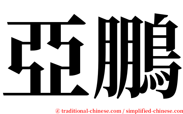 亞鵬 serif font