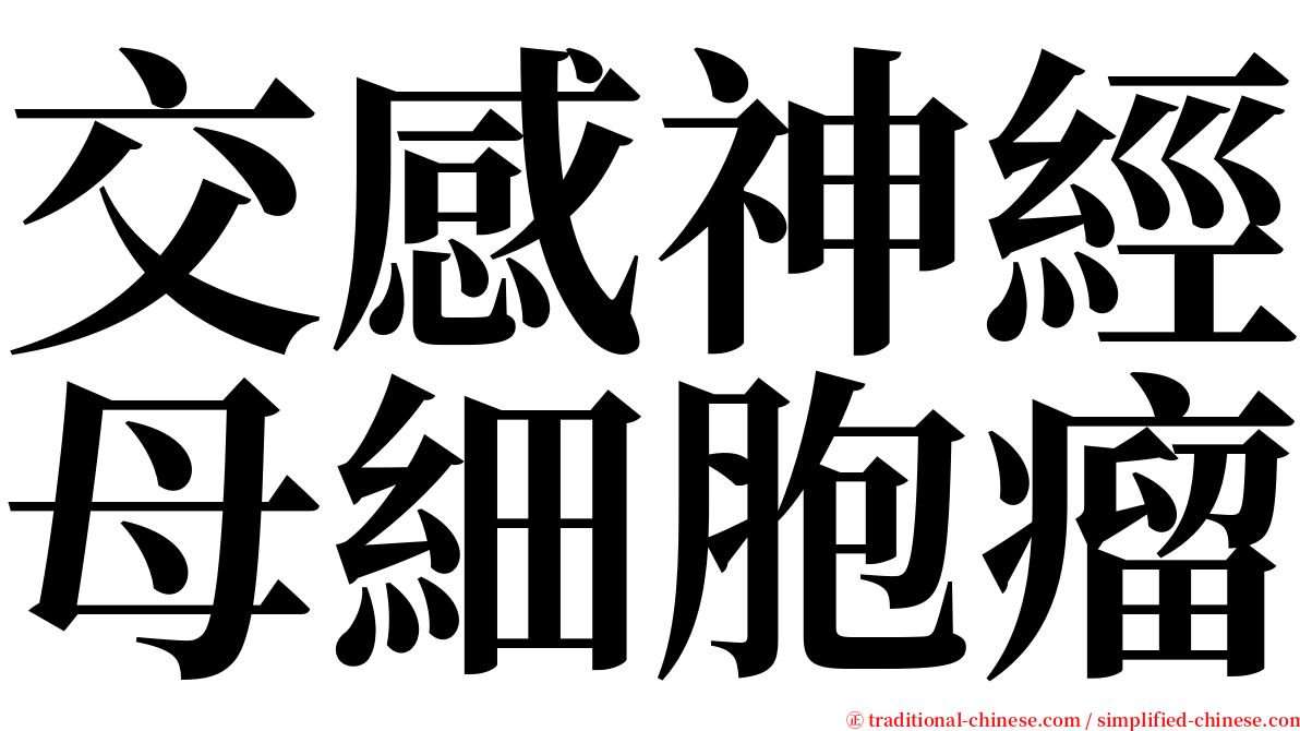 交感神經母細胞瘤 serif font