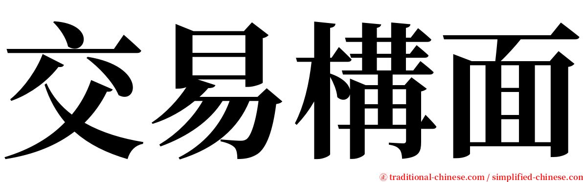 交易構面 serif font